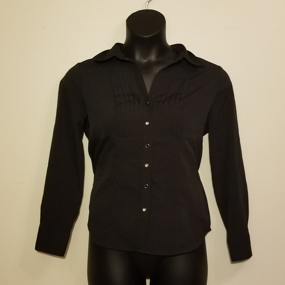 Style&Co Petite butting down long sleeve shirt